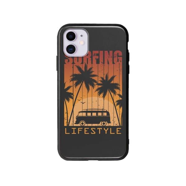 Coque Pour iPhone 11 "Surfing Lifestyle" - Coque Wiqeo 10€-15€, Estelle Adam, Illustration, iPhone 11, Motif Wiqeo, Déstockeur de Coques Pour iPhone