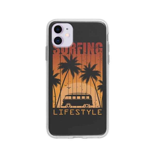 Coque Pour iPhone 11 "Surfing Lifestyle" - Coque Wiqeo 10€-15€, Estelle Adam, Illustration, iPhone 11, Motif Wiqeo, Déstockeur de Coques Pour iPhone