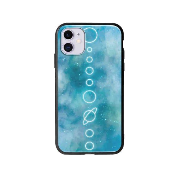 Coque Pour iPhone 11 Système Solaire Néon - Coque Wiqeo 10€-15€, Estelle Adam, Illustration, iPhone 11, Motif Wiqeo, Déstockeur de Coques Pour iPhone