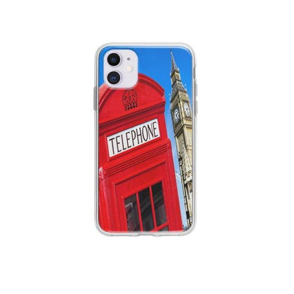 Coque Pour iPhone 12 Cabine Téléphonique - Coque Wiqeo 10€-15€, Estelle Adam, Illustration, iPhone 12, U.K. Wiqeo, Déstockeur de Coques Pour iPhone