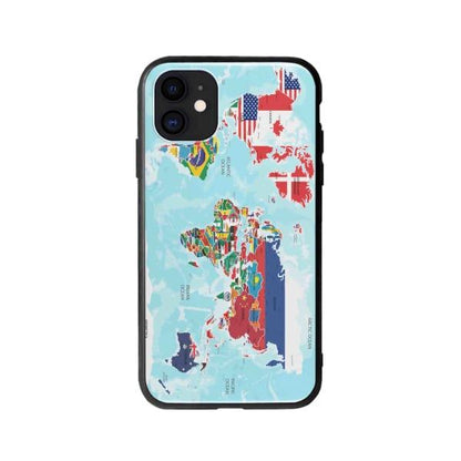 Coque Pour iPhone 12 Carte du Monde - Coque Wiqeo 10€-15€, Estelle Adam, Illustration, iPhone 12 Wiqeo, Déstockeur de Coques Pour iPhone