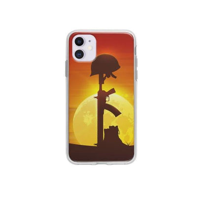 Coque Pour iPhone 12 Casque et Fusil - Coque Wiqeo 10€-15€, Estelle Adam, Illustration, iPhone 12 Wiqeo, Déstockeur de Coques Pour iPhone