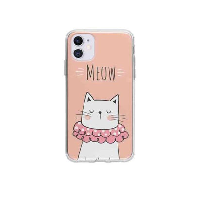 Coque Pour iPhone 12 Chat Meow - Coque Wiqeo 10€-15€, Animaux, Géraud Fournier, iPhone 12, Mignon Wiqeo, Déstockeur de Coques Pour iPhone