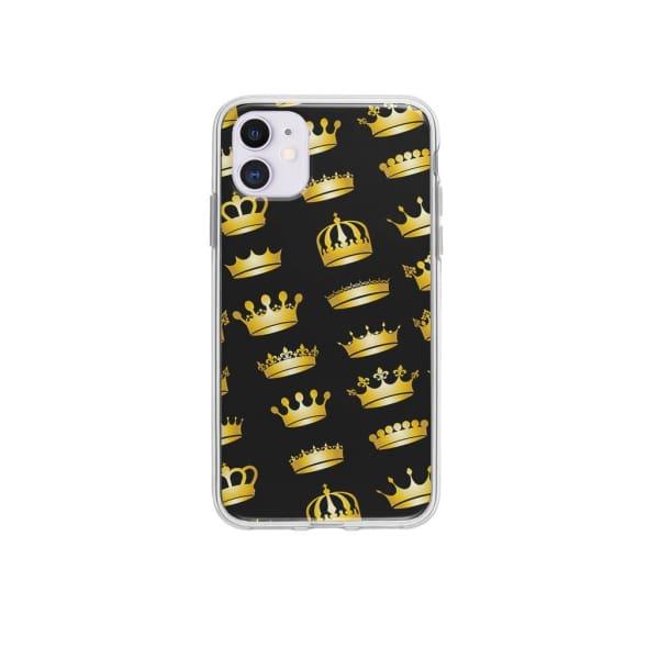 Coque Pour iPhone 12 Couronnes Dorées - Coque Wiqeo 10€-15€, Estelle Adam, iPhone 12, Motif Wiqeo, Déstockeur de Coques Pour iPhone