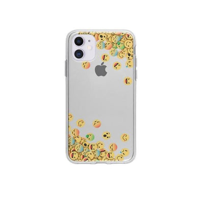 Coque Pour iPhone 12 Emojis Tombants - Coque Wiqeo 10€-15€, Estelle Adam, iPhone 12, Motif Wiqeo, Déstockeur de Coques Pour iPhone