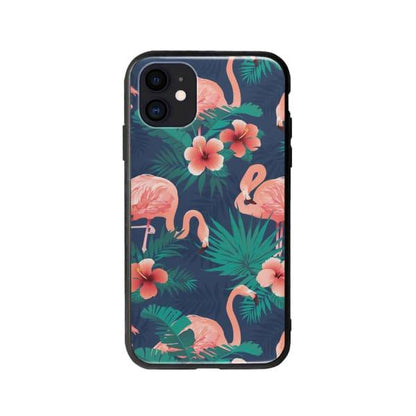 Coque Pour iPhone 12 Flamant Rose Palmier - Coque Wiqeo 10€-15€, Estelle Adam, Feuilles, iPhone 12, Motif Wiqeo, Déstockeur de Coques Pour iPhone