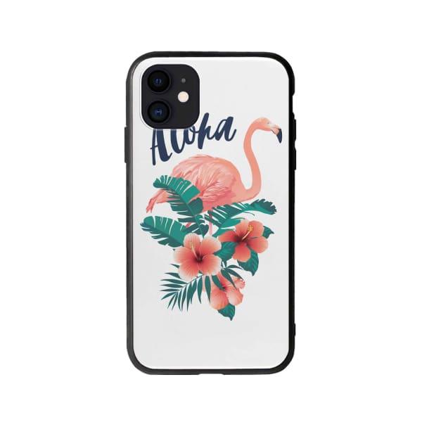 Coque Pour iPhone 12 Flamant Rose Tropical - Coque Wiqeo 10€-15€, Estelle Adam, Feuilles, iPhone 12, Motif Wiqeo, Déstockeur de Coques Pour iPhone