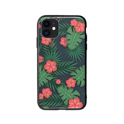 Coque Pour iPhone 12 Flore Exotique - Coque Wiqeo 10€-15€, Estelle Adam, Feuilles, Fleur, iPhone 12, Motif Wiqeo, Déstockeur de Coques Pour iPhone