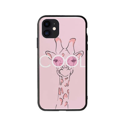 Coque Pour iPhone 12 Girafe Cool - Coque Wiqeo 10€-15€, Animaux, Estelle Adam, Illustration, iPhone 12 Wiqeo, Déstockeur de Coques Pour iPhone