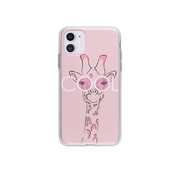 Coque Pour iPhone 12 Girafe Cool - Coque Wiqeo 10€-15€, Animaux, Estelle Adam, Illustration, iPhone 12 Wiqeo, Déstockeur de Coques Pour iPhone