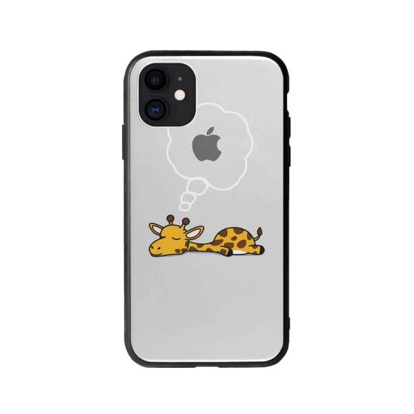 Coque Pour iPhone 12 Girafe Endormie - Coque Wiqeo 10€-15€, Animaux, Estelle Adam, Illustration, iPhone 12 Wiqeo, Déstockeur de Coques Pour iPhone