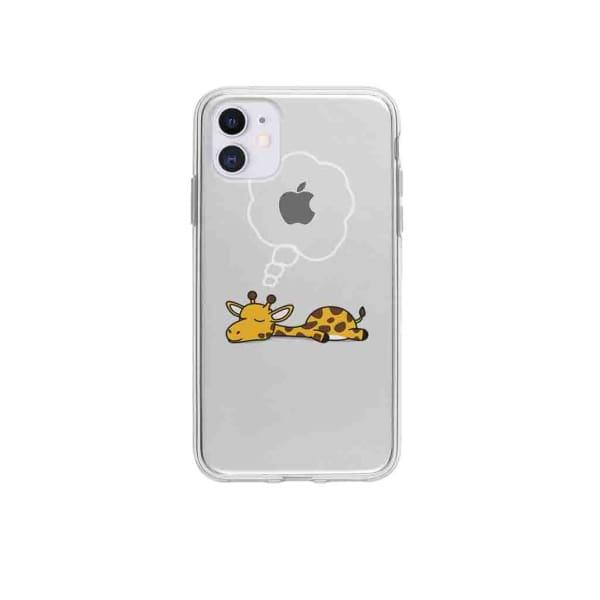 Coque Pour iPhone 12 Girafe Endormie - Coque Wiqeo 10€-15€, Animaux, Estelle Adam, Illustration, iPhone 12 Wiqeo, Déstockeur de Coques Pour iPhone