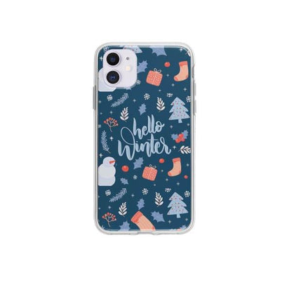 Coque Pour iPhone 12 "Hello Winter" - Coque Wiqeo 10€-15€, Estelle Adam, iPhone 12, Motif Wiqeo, Déstockeur de Coques Pour iPhone