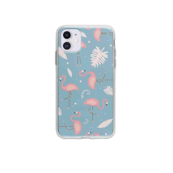 Coque Pour iPhone 12 Motif Flamant Rose - Coque Wiqeo 10€-15€, Estelle Adam, Feuilles, iPhone 12, Motif Wiqeo, Déstockeur de Coques Pour iPhone