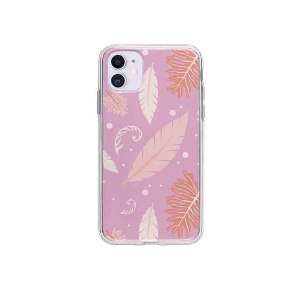 Coque Pour iPhone 12 Nature Rose - Coque Wiqeo 10€-15€, Estelle Adam, Feuilles, iPhone 12, Motif Wiqeo, Déstockeur de Coques Pour iPhone