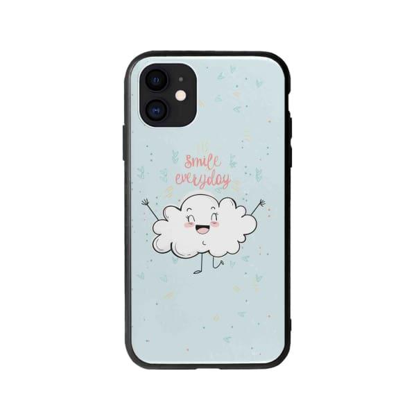 Coque Pour iPhone 12 Nuage Souriant - Coque Wiqeo 10€-15€, Géraud Fournier, Illustration, iPhone 12, Mignon Wiqeo, Déstockeur de Coques Pour iPhone