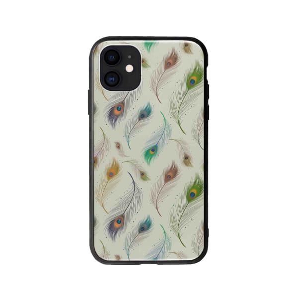 Coque Pour iPhone 12 Plumes de Paon - Coque Wiqeo 10€-15€, Estelle Adam, Illustration, iPhone 12, Motif Wiqeo, Déstockeur de Coques Pour iPhone