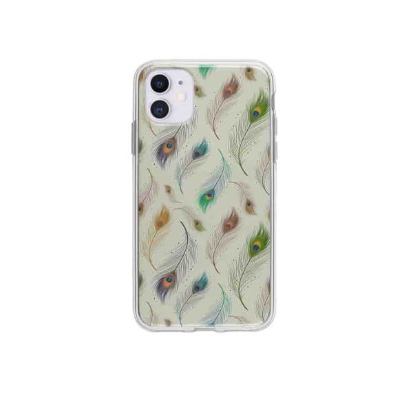 Coque Pour iPhone 12 Plumes de Paon - Coque Wiqeo 10€-15€, Estelle Adam, Illustration, iPhone 12, Motif Wiqeo, Déstockeur de Coques Pour iPhone