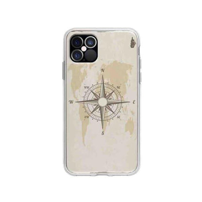 Coque Pour iPhone 12 Pro Boussole Nautique - Coque Wiqeo 10€-15€, Estelle Adam, Illustration, iPhone 12 Pro Wiqeo, Déstockeur de Coques Pour iPhone