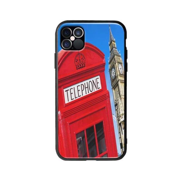 Coque Pour iPhone 12 Pro Cabine Téléphonique - Coque Wiqeo 10€-15€, Estelle Adam, Illustration, iPhone 12 Pro, U.K. Wiqeo, Déstockeur de Coques Pour iPhone