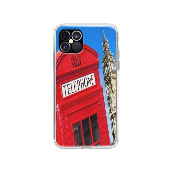 Coque Pour iPhone 12 Pro Cabine Téléphonique - Coque Wiqeo 10€-15€, Estelle Adam, Illustration, iPhone 12 Pro, U.K. Wiqeo, Déstockeur de Coques Pour iPhone