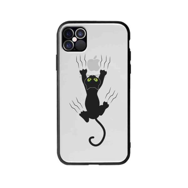 Coque Pour iPhone 12 Pro Chat Griffant - Coque Wiqeo 10€-15€, Géraud Fournier, Illustration, iPhone 12 Pro, Mignon Wiqeo, Déstockeur de Coques Pour iPhone