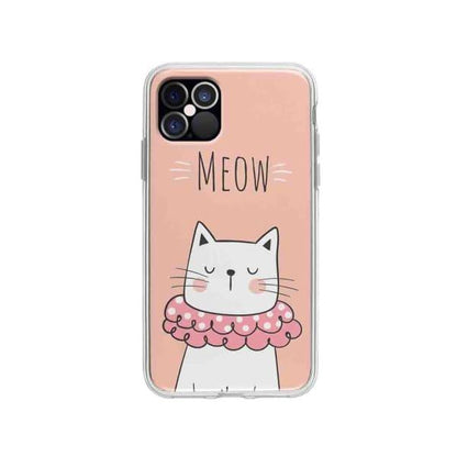 Coque Pour iPhone 12 Pro Chat Meow - Coque Wiqeo 10€-15€, Animaux, Géraud Fournier, iPhone 12 Pro, Mignon Wiqeo, Déstockeur de Coques Pour iPhone