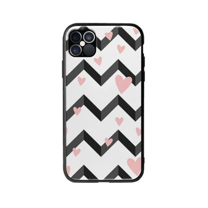 Coque Pour iPhone 12 Pro Cœurs Motif Noir et Blanc - Coque Wiqeo 10€-15€, Cœurs, Estelle Adam, iPhone 12 Pro, Motif Wiqeo, Déstockeur de Coques Pour iPhone