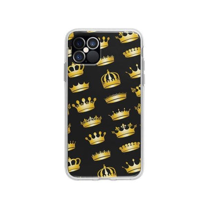 Coque Pour iPhone 12 Pro Couronnes Dorées - Coque Wiqeo 10€-15€, Estelle Adam, iPhone 12 Pro, Motif Wiqeo, Déstockeur de Coques Pour iPhone