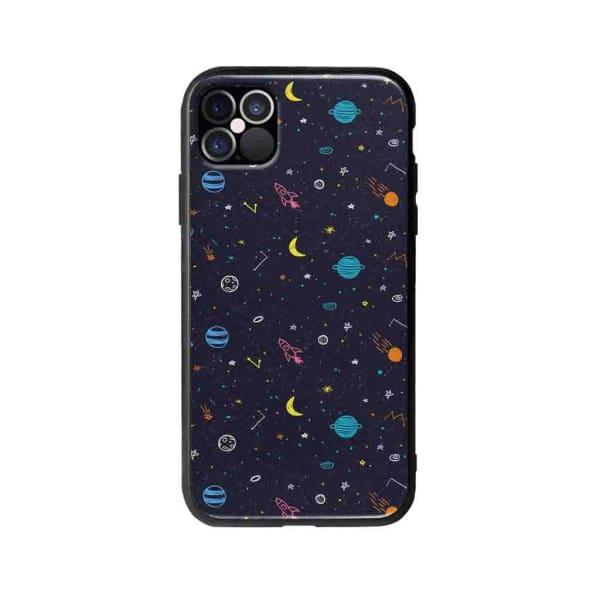 Coque Pour iPhone 12 Pro Dessin Galactique - Coque Wiqeo 10€-15€, Estelle Adam, Illustration, iPhone 12 Pro, Motif Wiqeo, Déstockeur de Coques Pour iPhone