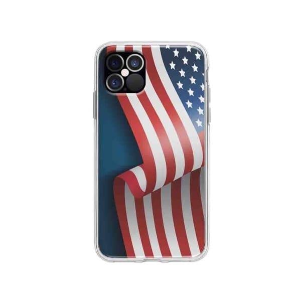 Coque Pour iPhone 12 Pro Drapeau U.S.A. - Coque Wiqeo 10€-15€, Drapeau, Estelle Adam, Illustration, iPhone 12 Pro Wiqeo, Déstockeur de Coques Pour iPhone