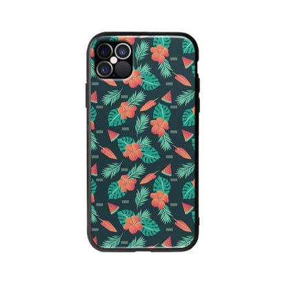 Coque Pour iPhone 12 Pro Été Floral - Coque Wiqeo 10€-15€, Estelle Adam, Feuilles, Fleur, iPhone 12 Pro, Motif Wiqeo, Déstockeur de Coques Pour iPhone