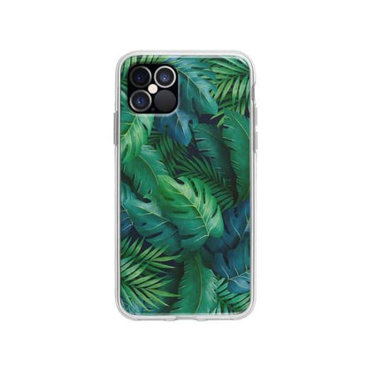 Coque Pour iPhone 12 Pro Feuillage Tropical - Coque Wiqeo 10€-15€, Estelle Adam, Feuilles, iPhone 12 Pro, Motif Wiqeo, Déstockeur de Coques Pour iPhone