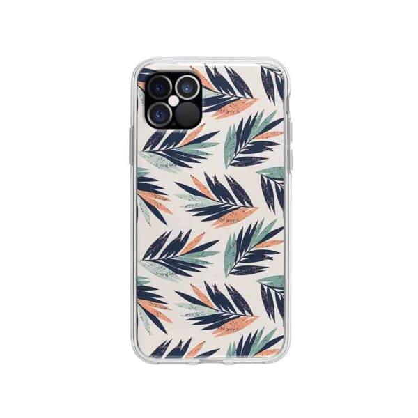 Coque Pour iPhone 12 Pro Feuilles Tropicales - Coque Wiqeo 10€-15€, Estelle Adam, Feuilles, iPhone 12 Pro, Motif Wiqeo, Déstockeur de Coques Pour iPhone