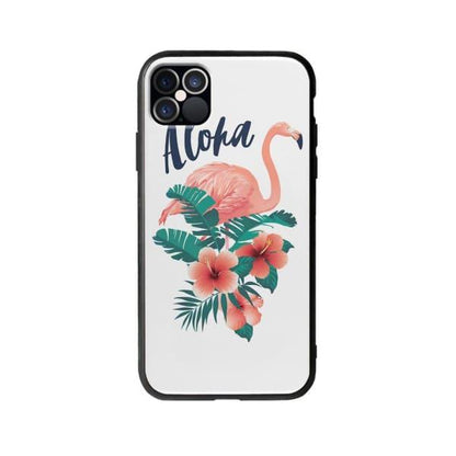 Coque Pour iPhone 12 Pro Flamant Rose Tropical - Coque Wiqeo 10€-15€, Estelle Adam, Feuilles, iPhone 12 Pro, Motif Wiqeo, Déstockeur de Coques Pour iPhone