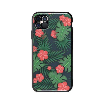 Coque Pour iPhone 12 Pro Flore Exotique - Coque Wiqeo 10€-15€, Estelle Adam, Feuilles, Fleur, iPhone 12 Pro, Motif Wiqeo, Déstockeur de Coques Pour iPhone