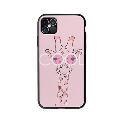 Coque Pour iPhone 12 Pro Girafe Cool - Coque Wiqeo 10€-15€, Animaux, Estelle Adam, Illustration, iPhone 12 Pro Wiqeo, Déstockeur de Coques Pour iPhone