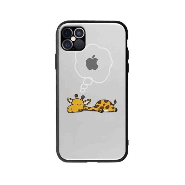 Coque Pour iPhone 12 Pro Girafe Endormie - Coque Wiqeo 10€-15€, Animaux, Estelle Adam, Illustration, iPhone 12 Pro Wiqeo, Déstockeur de Coques Pour iPhone