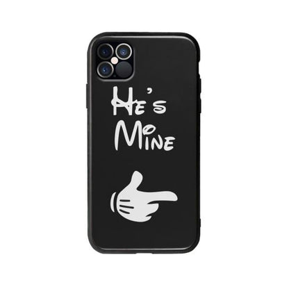 Coque Pour iPhone 12 Pro "He's Mine" - Coque Wiqeo 10€-15€, Couple, iPhone 12 Pro, Mireille Lachapelle Wiqeo, Déstockeur de Coques Pour iPhone