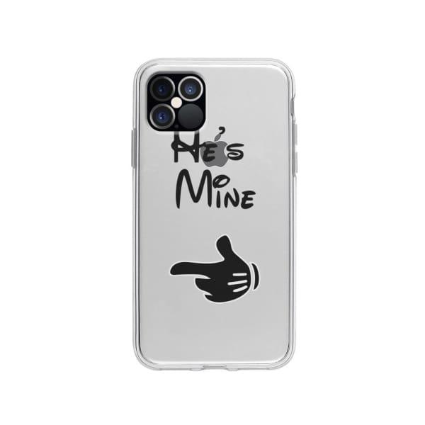 Coque Pour iPhone 12 Pro "He's Mine" - Coque Wiqeo 10€-15€, Couple, iPhone 12 Pro, Mireille Lachapelle Wiqeo, Déstockeur de Coques Pour iPhone