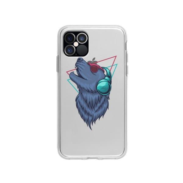 Coque Pour iPhone 12 Pro Loup Extatique - Coque Wiqeo 10€-15€, Estelle Adam, Illustration, iPhone 12 Pro, Motif Wiqeo, Déstockeur de Coques Pour iPhone