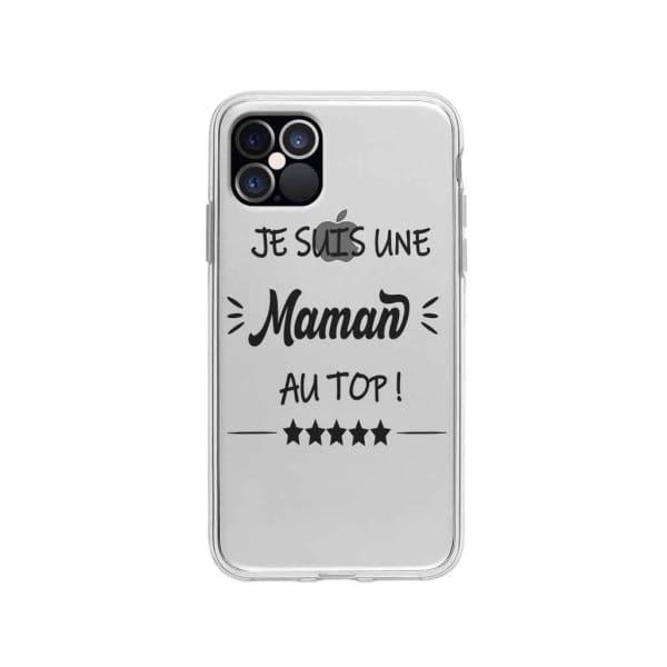 Coque Pour iPhone 12 Pro "Maman au Top" - Coque Wiqeo 10€-15€, Géraud Fournier, iPhone 12 Pro, Mignon Wiqeo, Déstockeur de Coques Pour iPhone