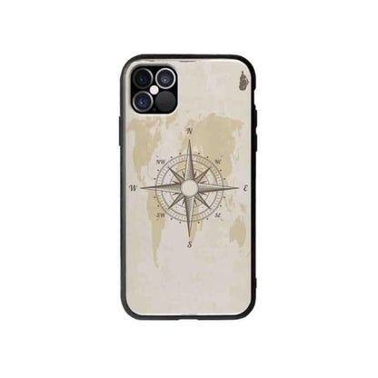 Coque Pour iPhone 12 Pro Max Boussole Nautique - Coque Wiqeo 10€-15€, Estelle Adam, Illustration, iPhone 12 Pro Max Wiqeo, Déstockeur de Coques Pour iPhone