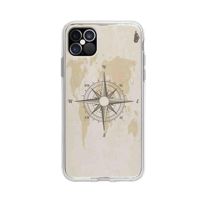 Coque Pour iPhone 12 Pro Max Boussole Nautique - Coque Wiqeo 10€-15€, Estelle Adam, Illustration, iPhone 12 Pro Max Wiqeo, Déstockeur de Coques Pour iPhone