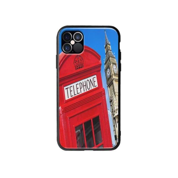 Coque Pour iPhone 12 Pro Max Cabine Téléphonique - Coque Wiqeo 10€-15€, Estelle Adam, Illustration, iPhone 12 Pro Max, U.K. Wiqeo, Déstockeur de Coques Pour iPhone