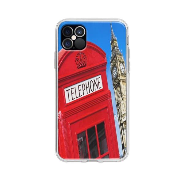 Coque Pour iPhone 12 Pro Max Cabine Téléphonique - Coque Wiqeo 10€-15€, Estelle Adam, Illustration, iPhone 12 Pro Max, U.K. Wiqeo, Déstockeur de Coques Pour iPhone