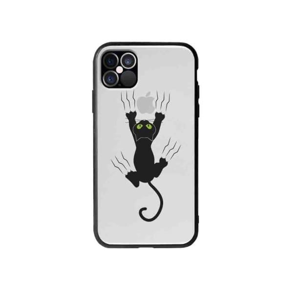 Coque Pour iPhone 12 Pro Max Chat Griffant - Coque Wiqeo 10€-15€, Géraud Fournier, Illustration, iPhone 12 Pro Max, Mignon Wiqeo, Déstockeur de Coques Pour iPhone