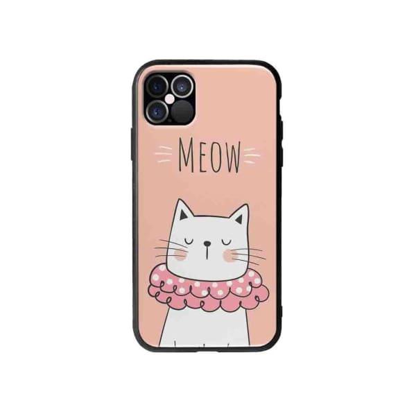 Coque Pour iPhone 12 Pro Max Chat Meow - Coque Wiqeo 10€-15€, Animaux, Géraud Fournier, iPhone 12 Pro Max, Mignon Wiqeo, Déstockeur de Coques Pour iPhone