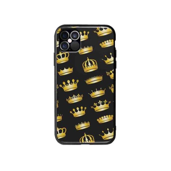 Coque Pour iPhone 12 Pro Max Couronnes Dorées - Coque Wiqeo 10€-15€, Estelle Adam, iPhone 12 Pro Max, Motif Wiqeo, Déstockeur de Coques Pour iPhone