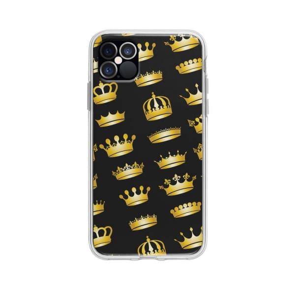 Coque Pour iPhone 12 Pro Max Couronnes Dorées - Coque Wiqeo 10€-15€, Estelle Adam, iPhone 12 Pro Max, Motif Wiqeo, Déstockeur de Coques Pour iPhone